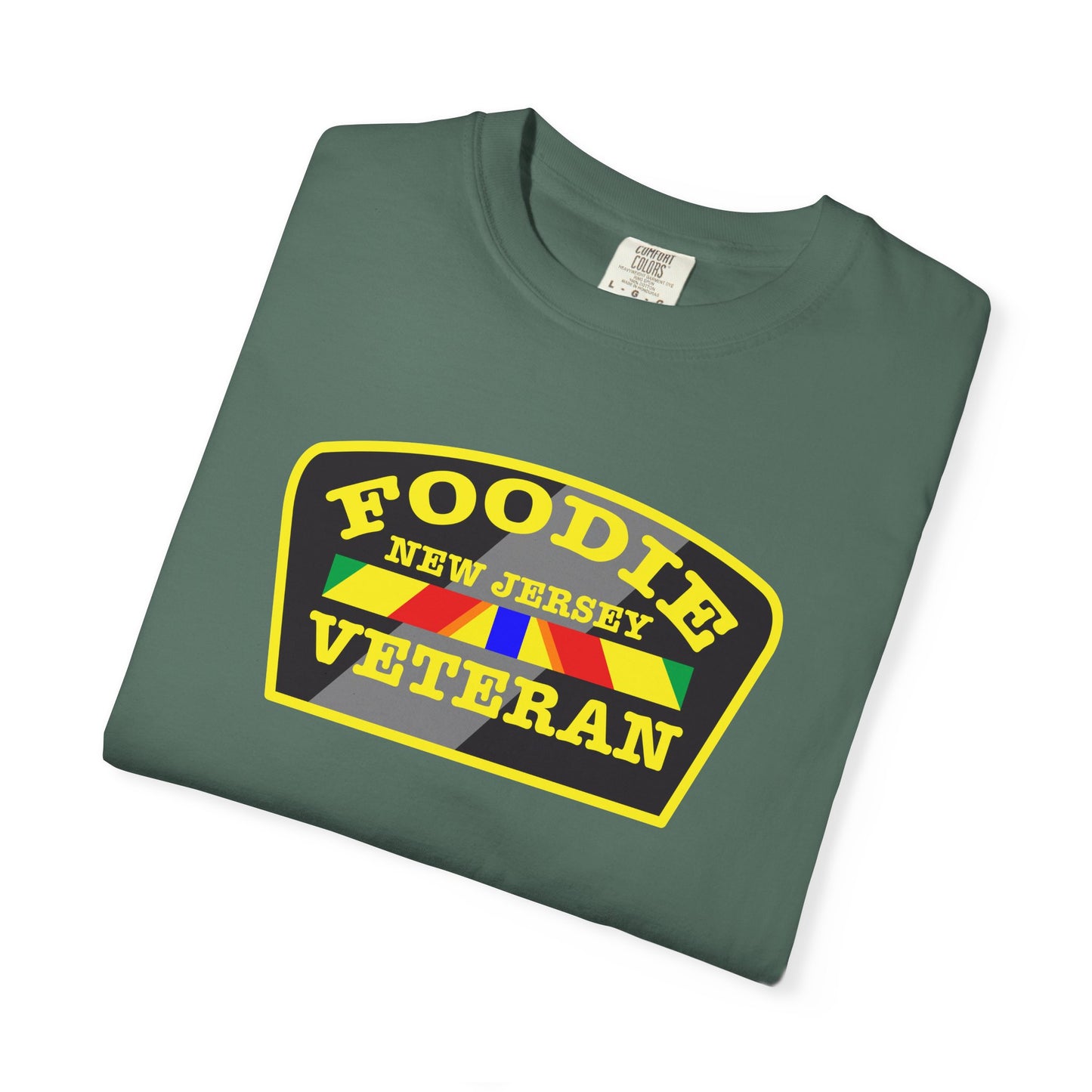 L.O.E.F Foodie Veteran NEW JERSEY Unisex Tee Shirt (Yellow)