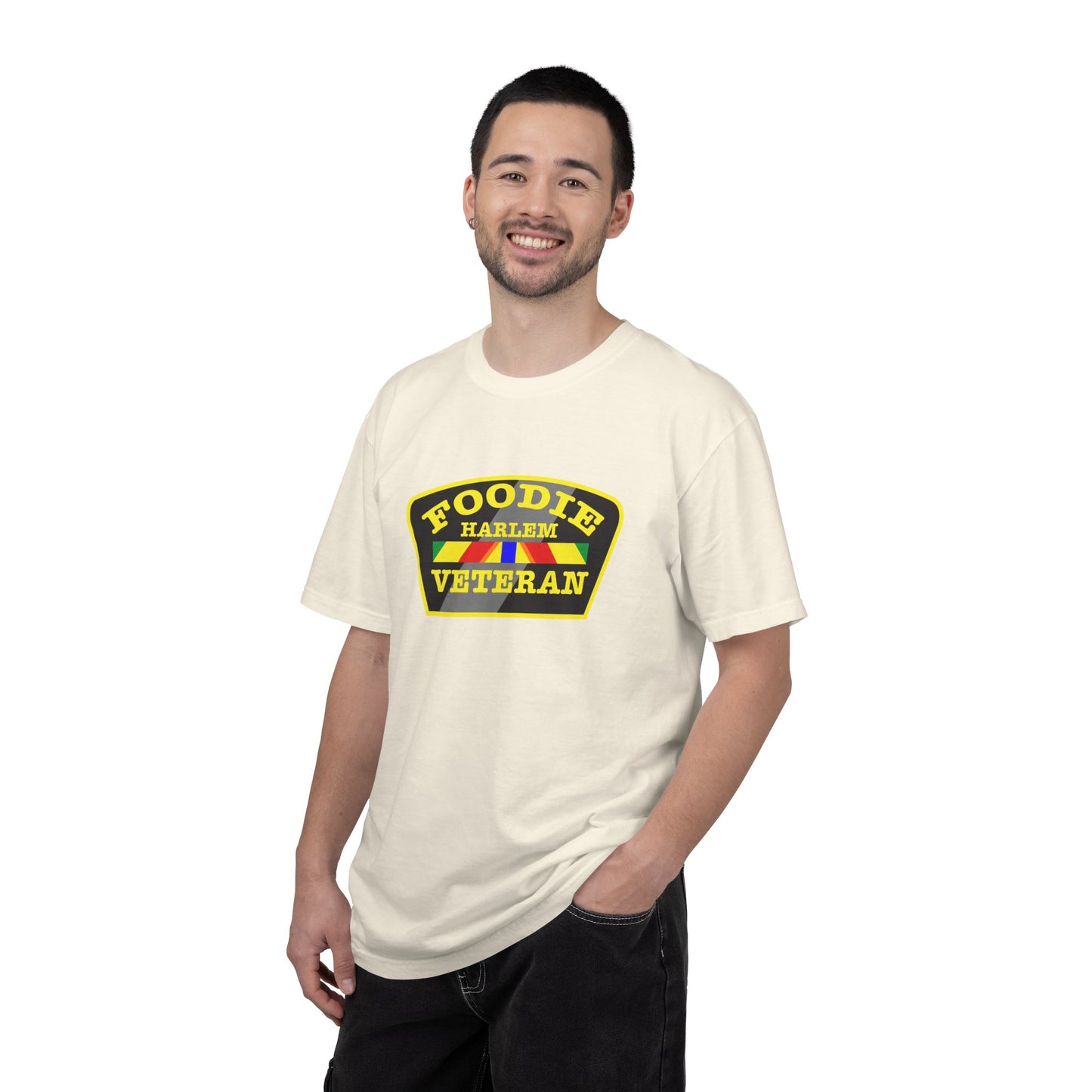 L.O.E.F Foodie Veteran HARLEM Unisex Tee Shirt (Yellow)