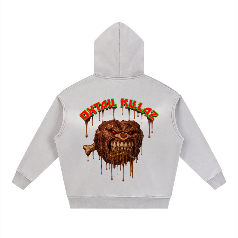 L.O.E.F. Life Oxtail Killaz Sunfade Two-Way Zipper Boxy Fleece Hoodie