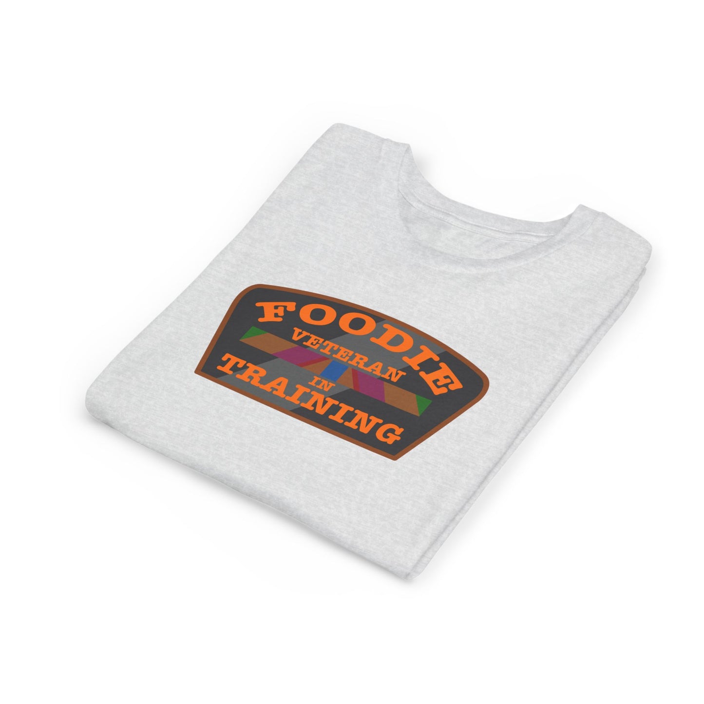 L.O.E.F Foodie Veteran In Training Kids Tee Shirt  (Orange)