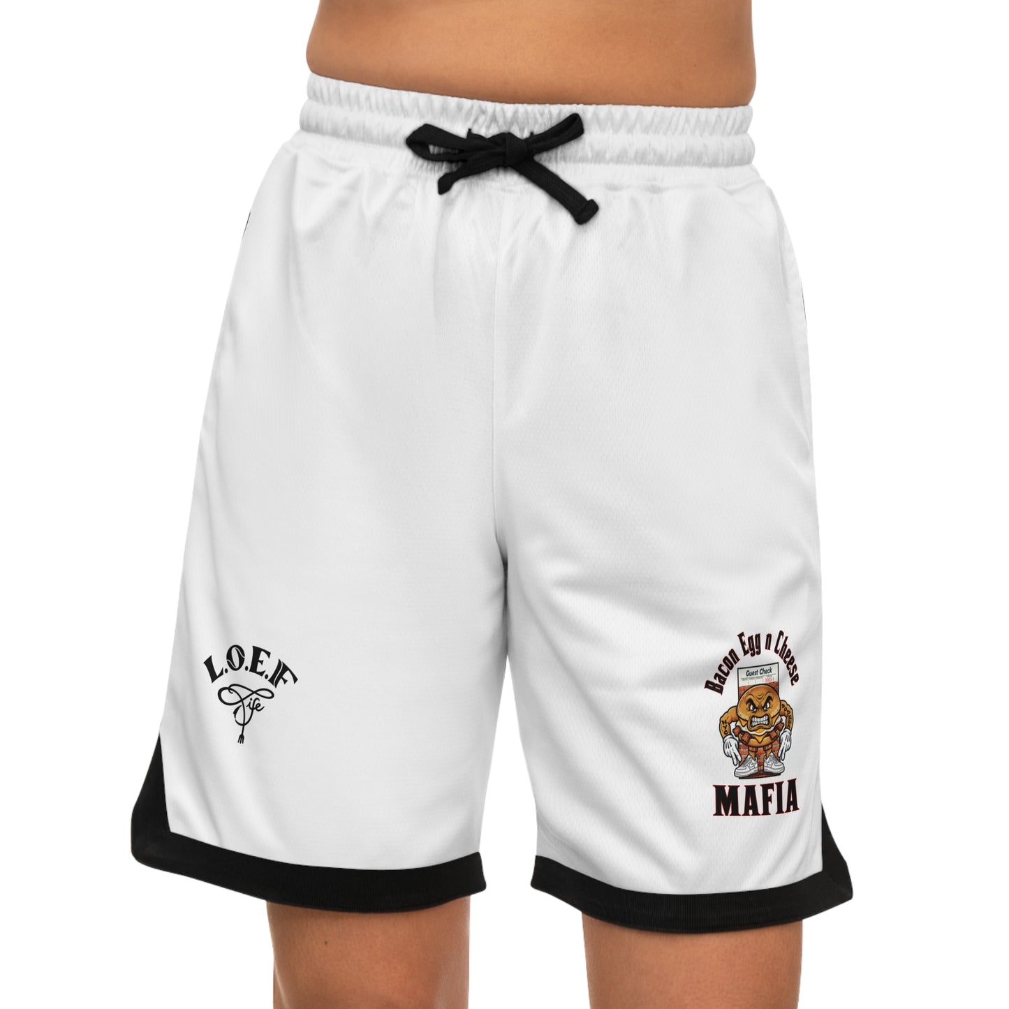 L.O.E.F Bacon Egg n Cheese Mafia Basketball Shorts