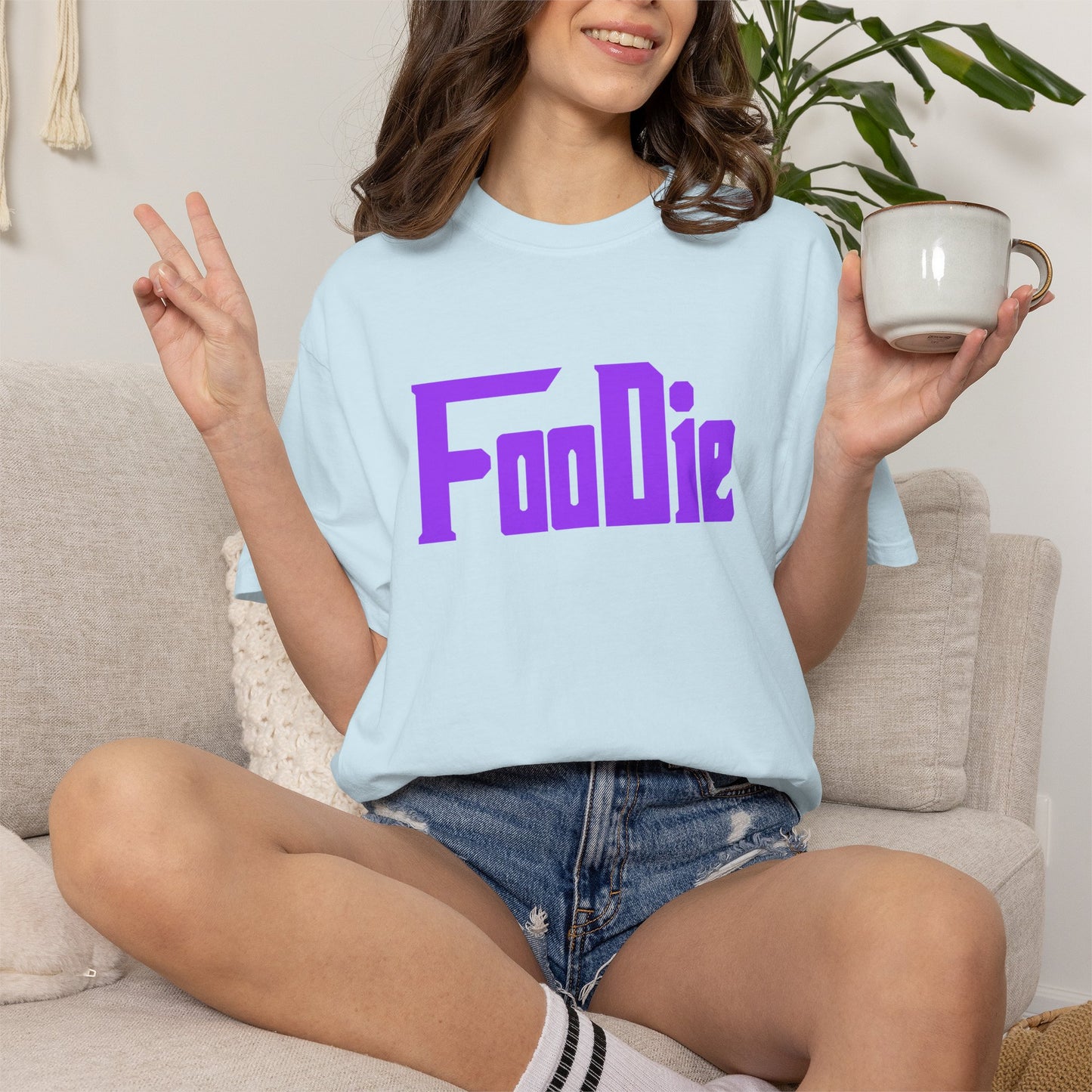 LO.E.F Foodie Unisex Tee Shirt (Bright Purple)