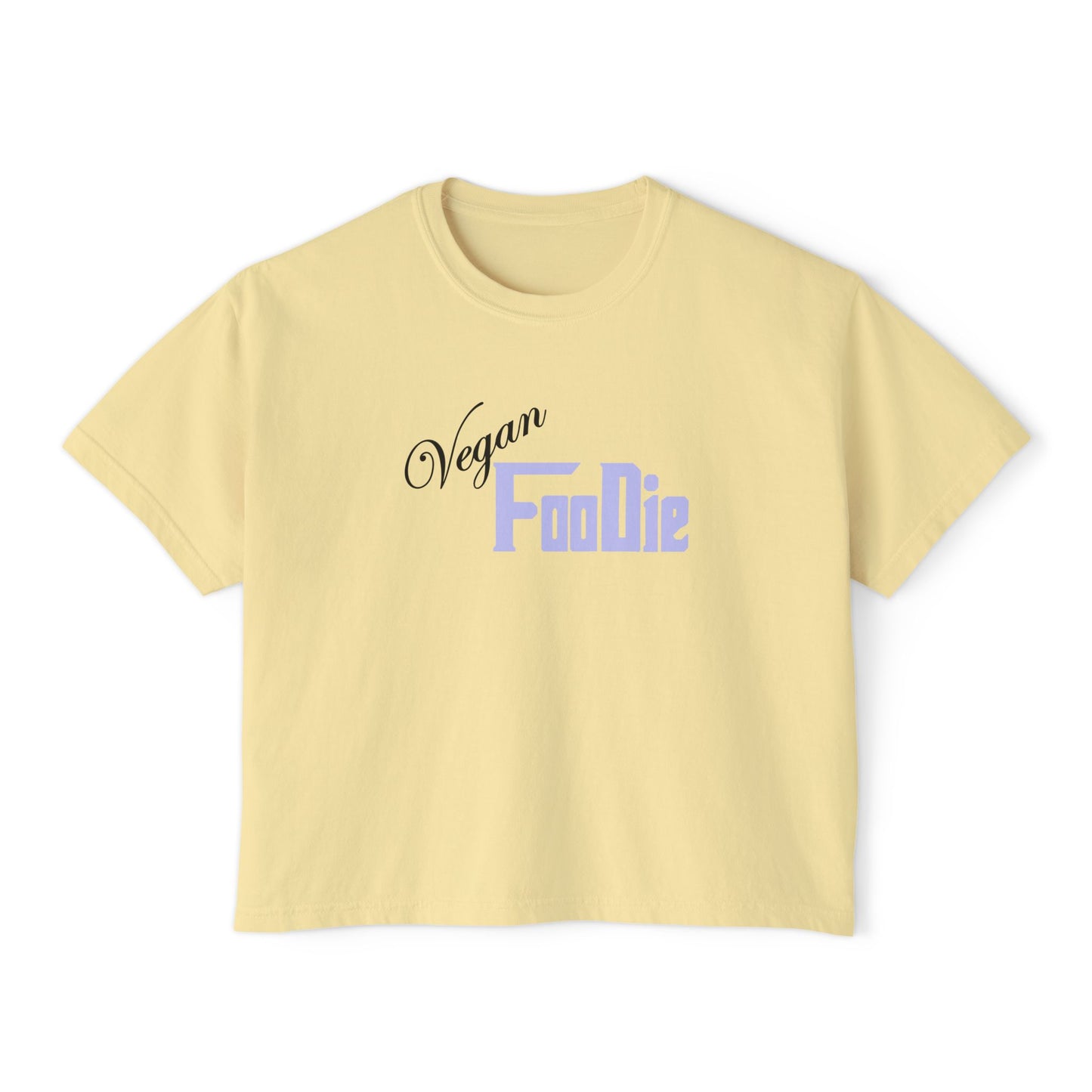 L.O.E.F Women Vegan Foodie Boxy Tee (Lavender)