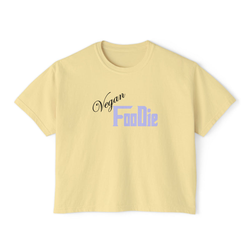 L.O.E.F Women Vegan Foodie Boxy Tee (Lavender)