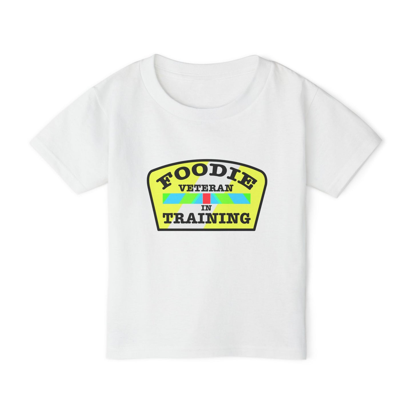 L.O.E.F Foodie Veteran In Training Toddler Tee Shirt (Yellow and Black)