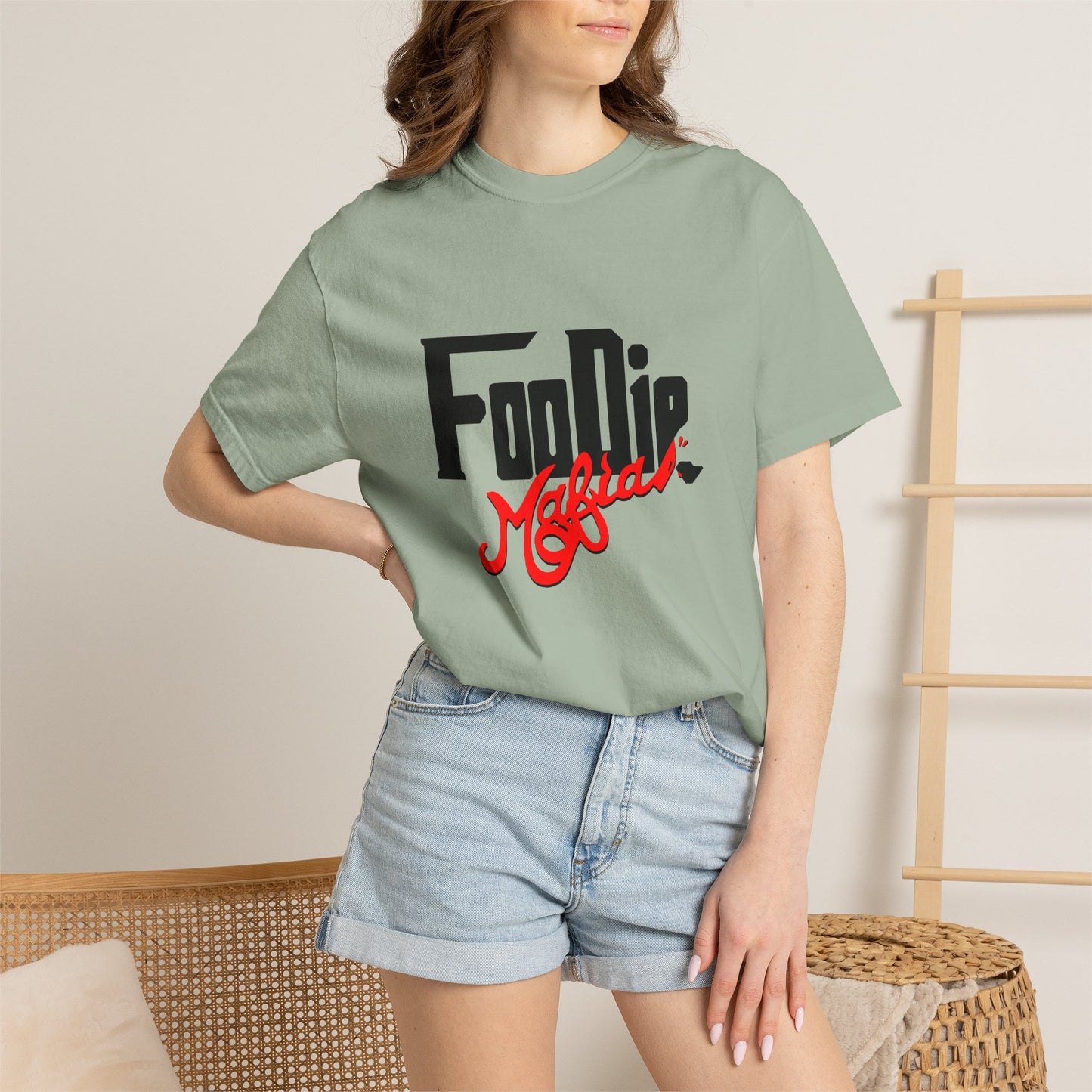 L.O.E.F Foodie Mafia Unisex Tee Shirt (Flat Red)
