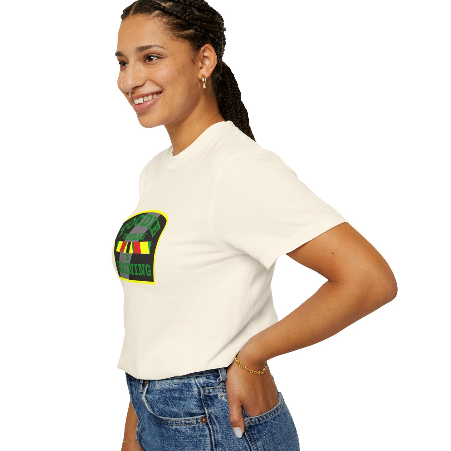 L.O.E.F Foodie Veteran IN TRAINING Unisex Tee Shirt (Green)