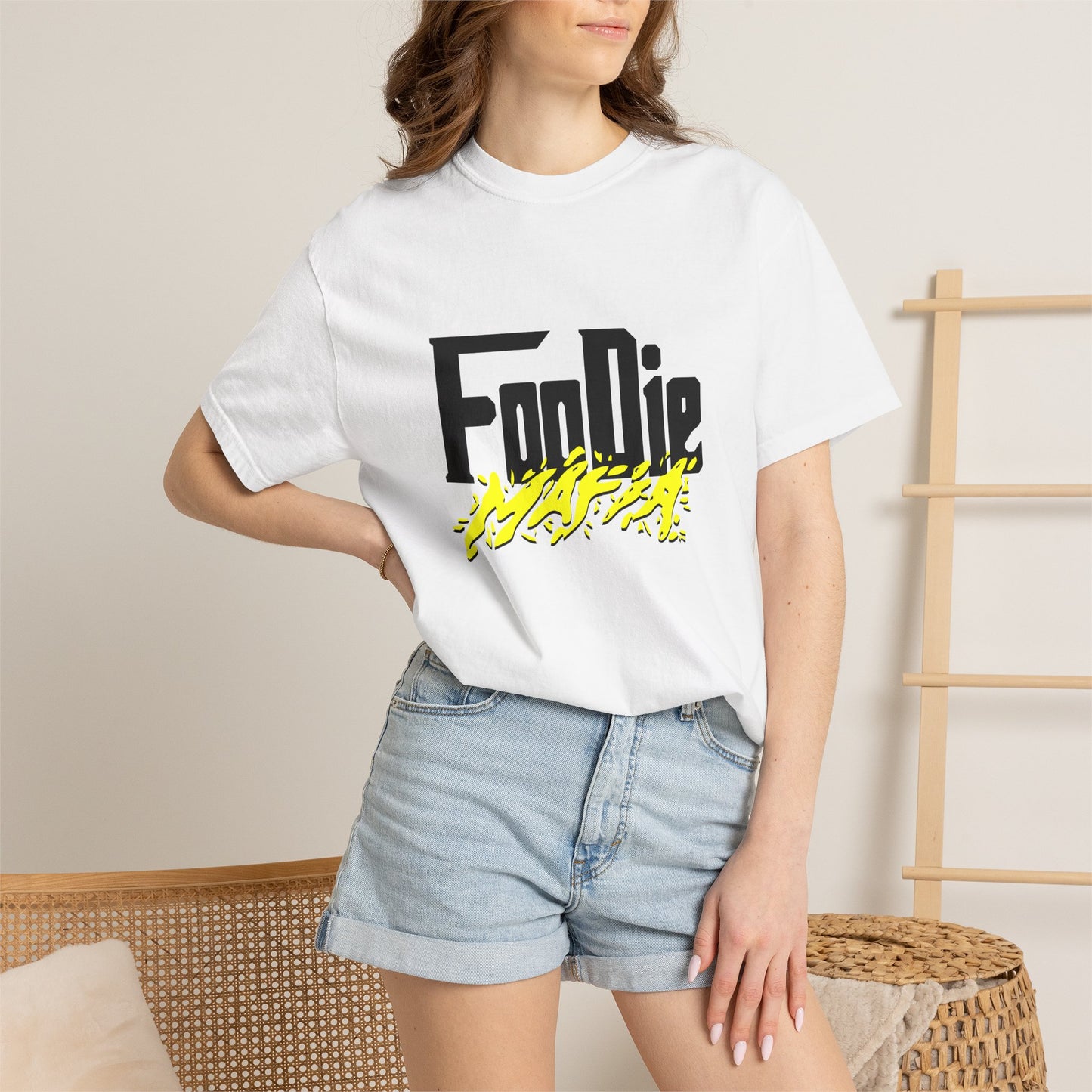 L.O.E.F Foodie Mafia Unisex Tee Shirt (Bright Yellow)