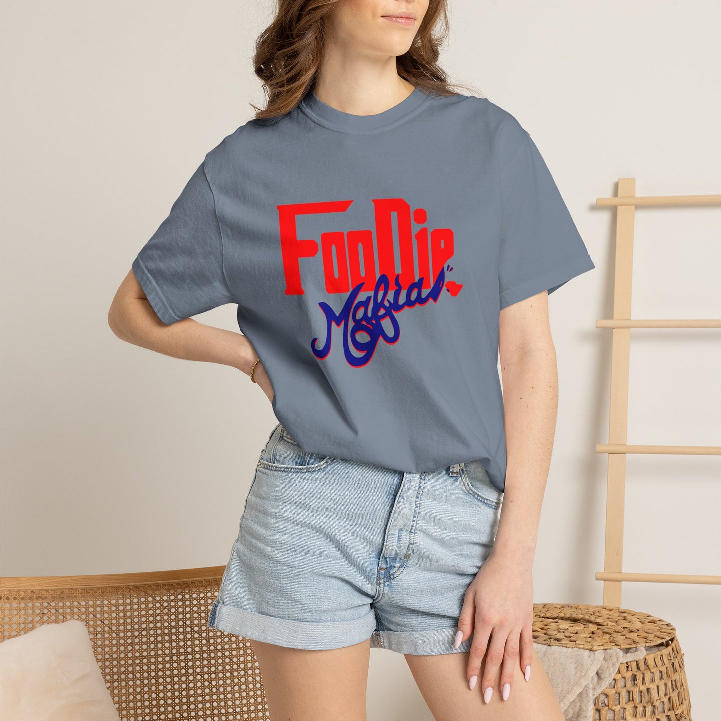 L.O.E.F Red Foodie Mafia Unisex Tee shirt (Dark Blue)
