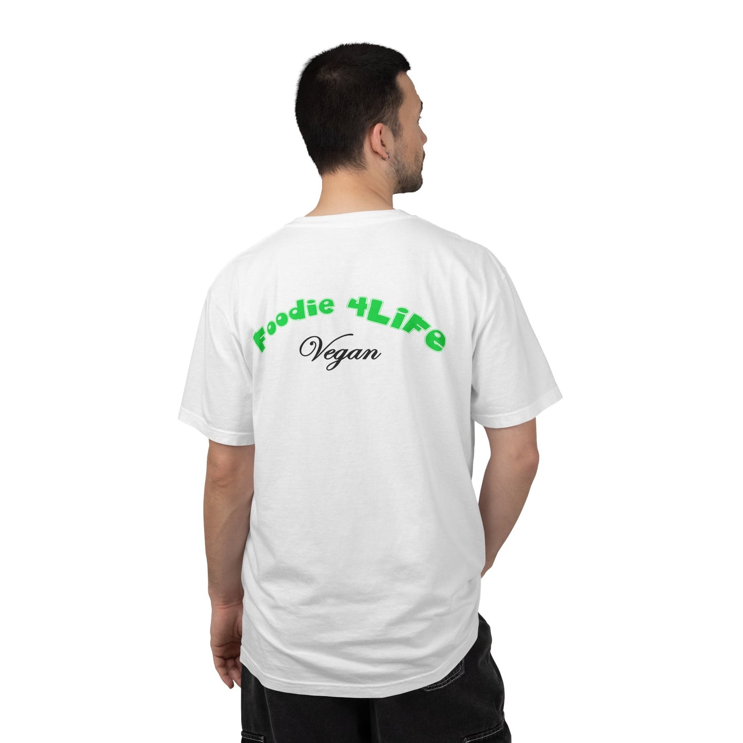 L.O.E.F Foodie 4Life Vegan Unisex Tee Shirt (Machalite Green)