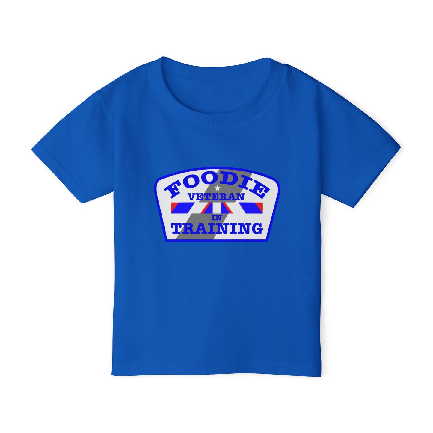 L.O.E.F Foodie Veteran In Training Toddler Tee Shirt (Blue)