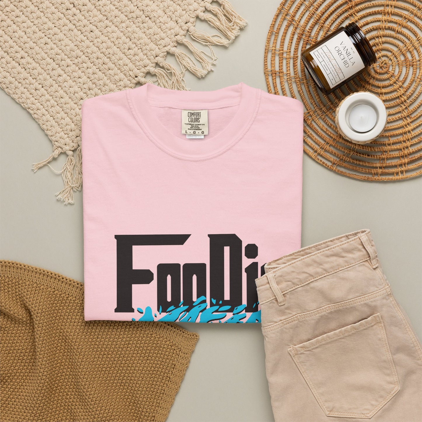 L.O.E.F Foodie Mafia Unisex Tee Shirt (Aqua Blue)