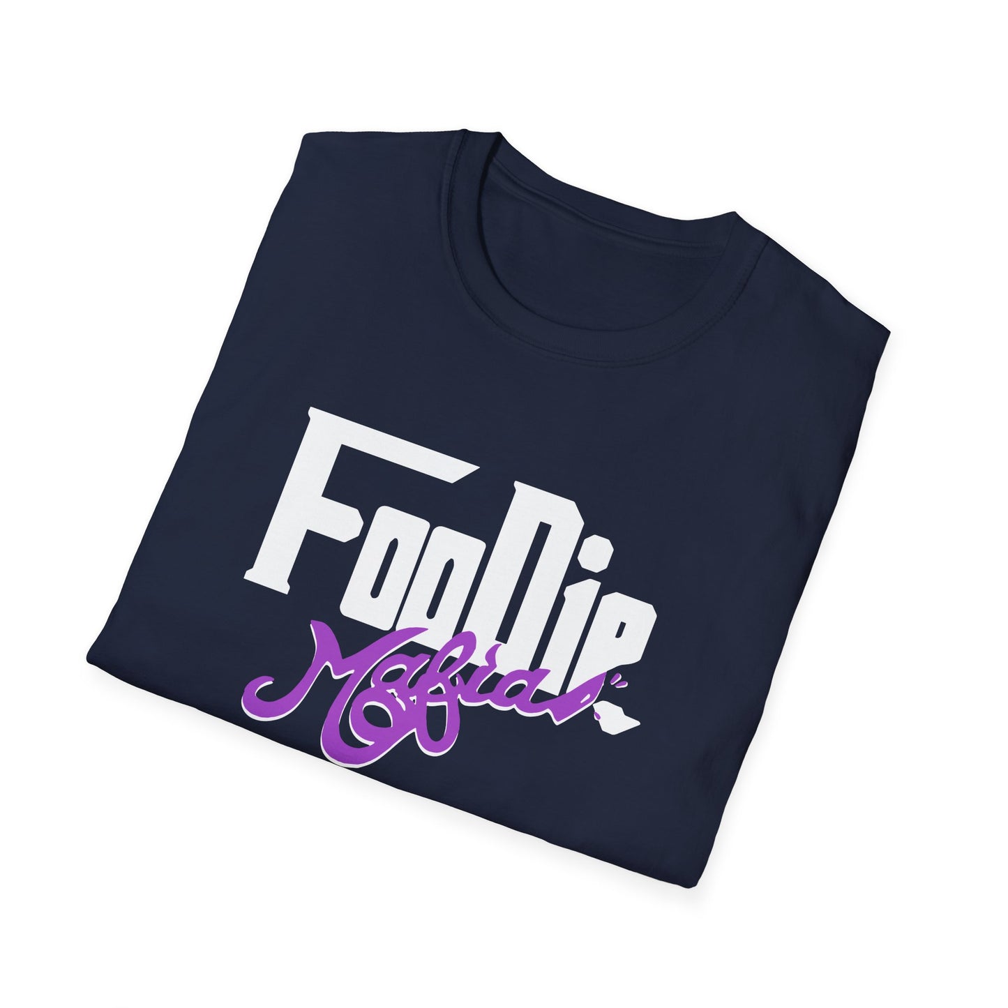 L.O.E.F White Foodie Mafia Unisex Tee Shirt  (Purple)