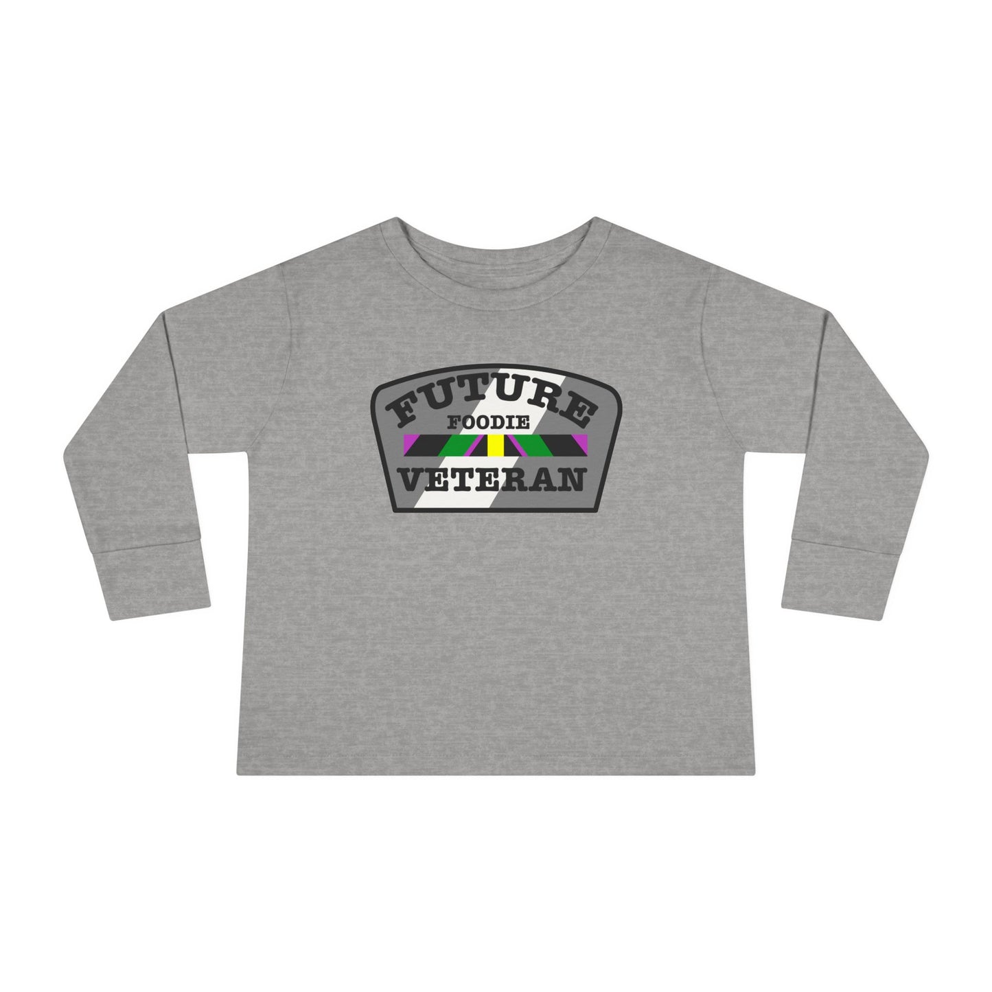 L.O.E.F Future Foodie Veteran Toddler Long Sleeve Tee (Gray)