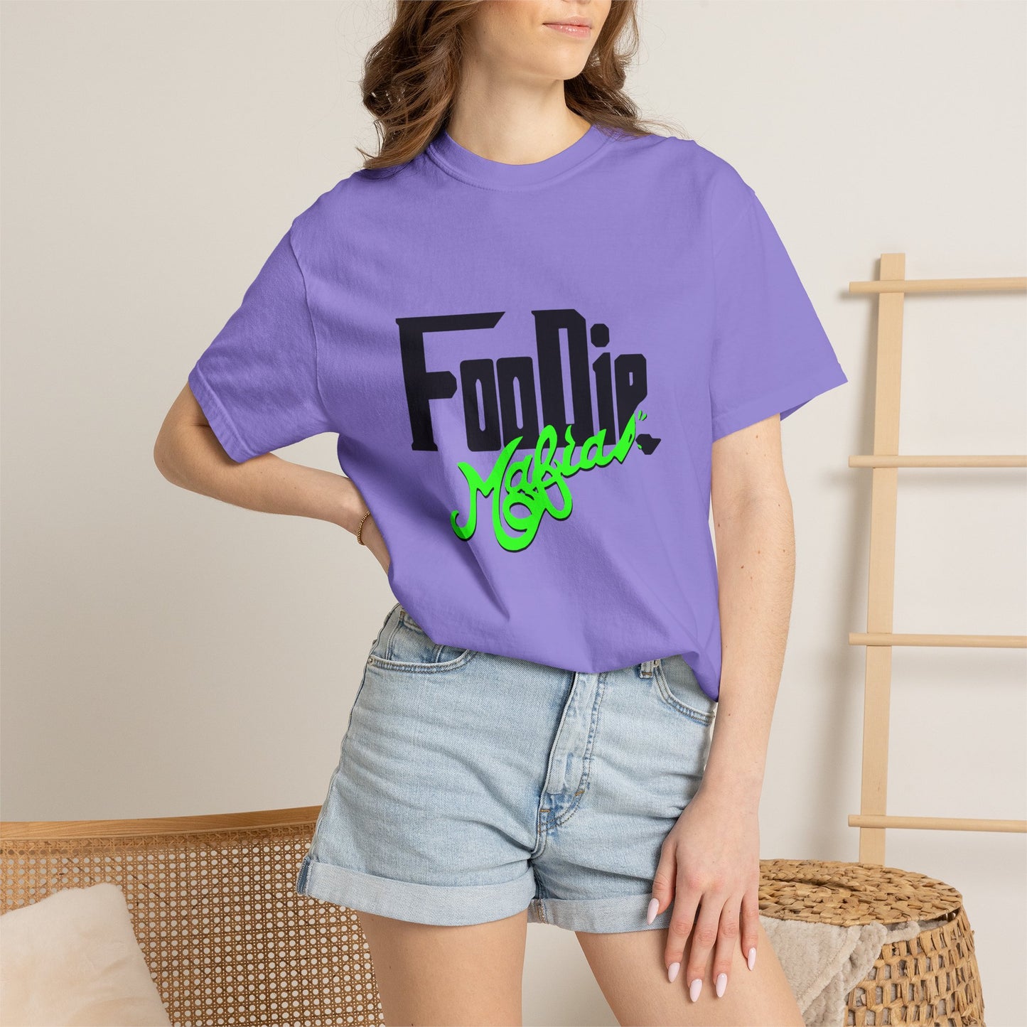 L.O.E.F Foodie Mafia Unisex Tee Shirt (Neon Green)