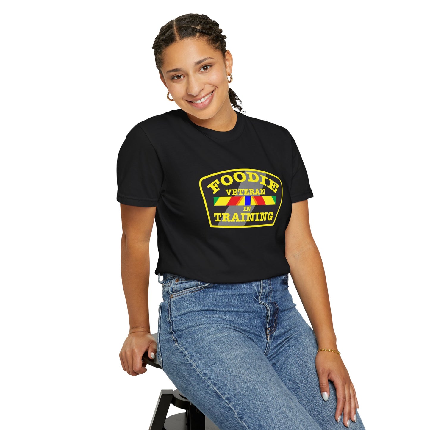 L.O.E.F Foodie Veteran IN TRAINING Unisex Tee Shirt (Yellow)
