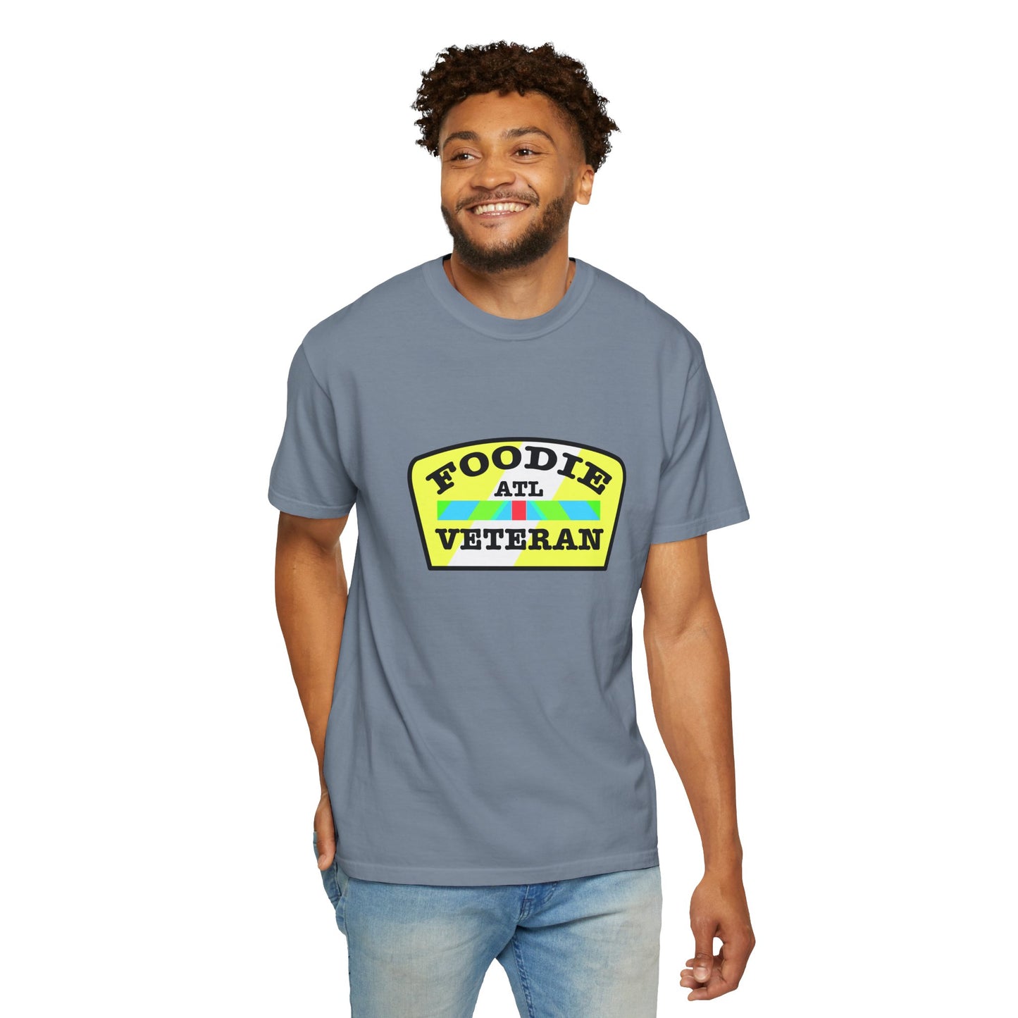 L.O.E.F Foodie Veteran ATL Unisex Tee Shirt (Yellow and Black)
