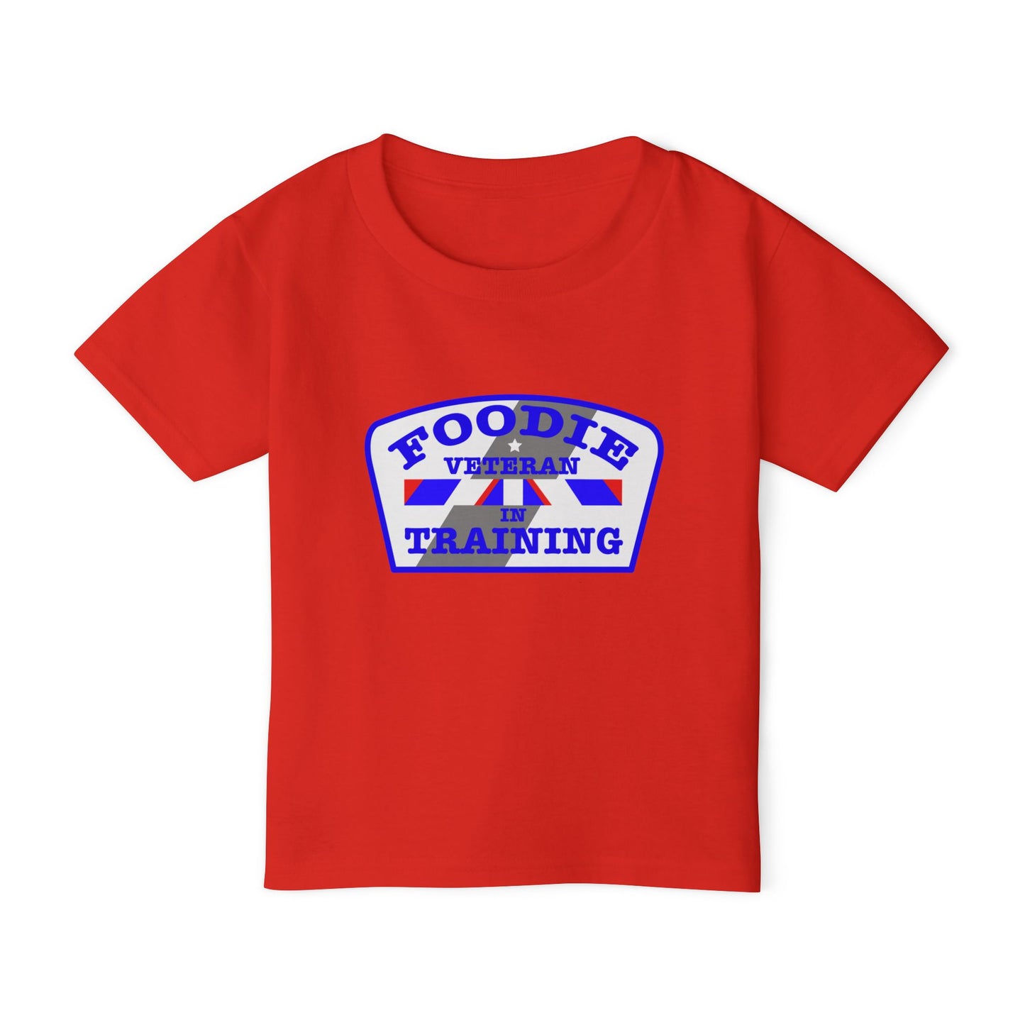 L.O.E.F Foodie Veteran In Training Toddler Tee Shirt (Blue)