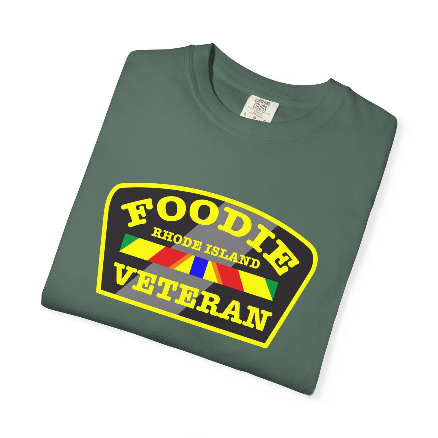 L.O.E.F Foodie Veteran RHODE ISLAND Unisex Tee Shirt (Yellow)