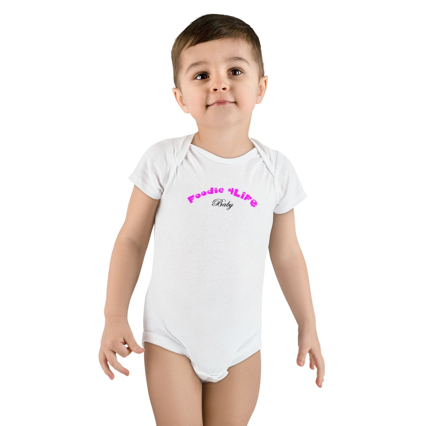 L.O.E.F Foodie 4Life Baby Bodysuit  (Fuchsia)