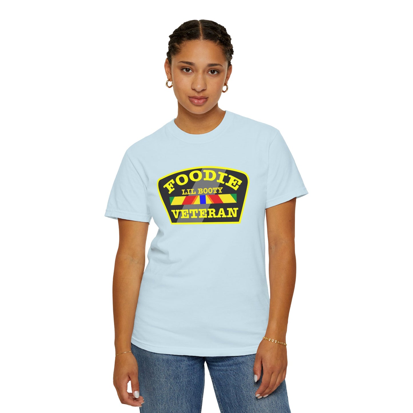 L.O.E.F Foodie Veteran LIL BOOTY Unisex Tee Shirt (Yellow)