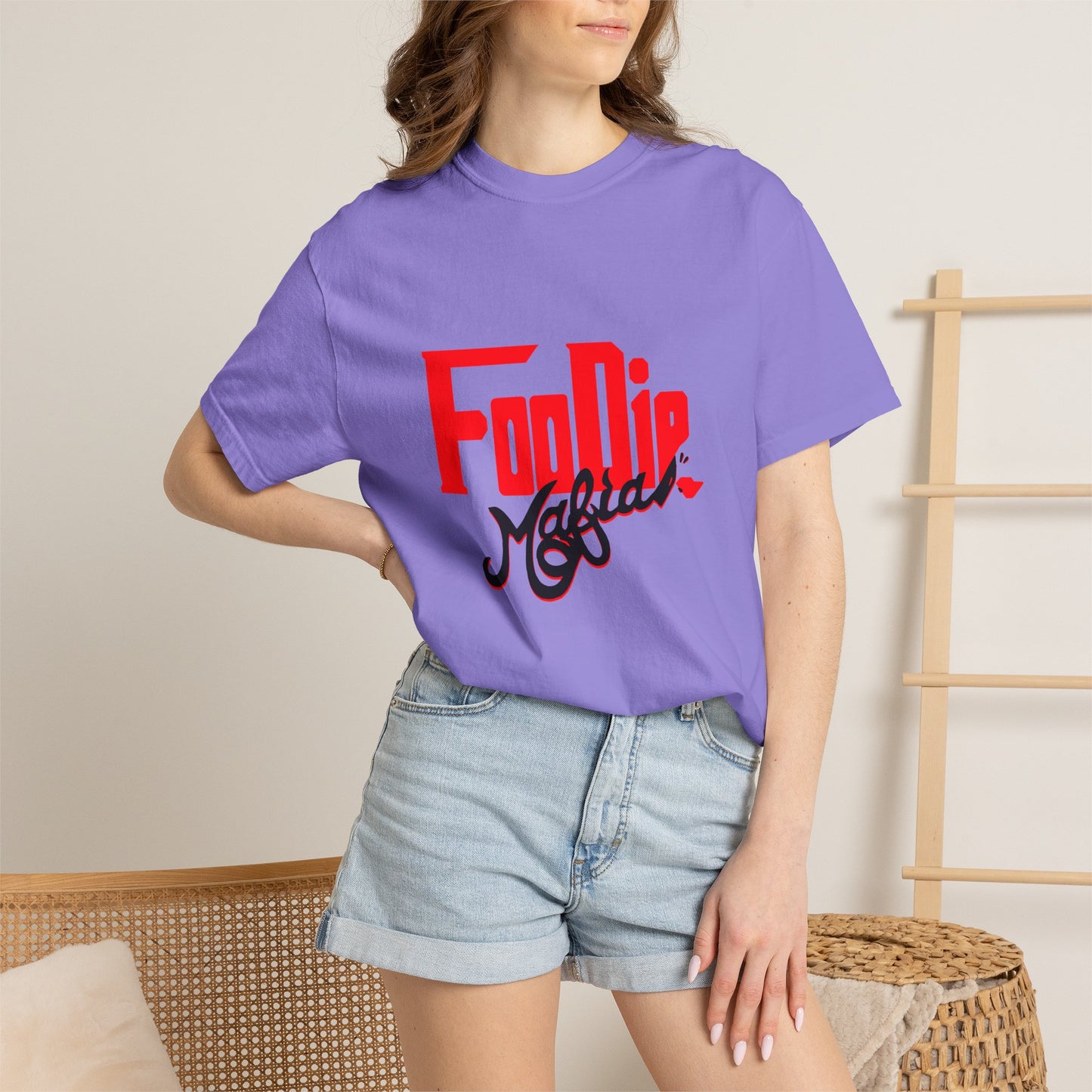 L.O.E.F Red Foodie Mafia Unisex Tee shirt (Black)