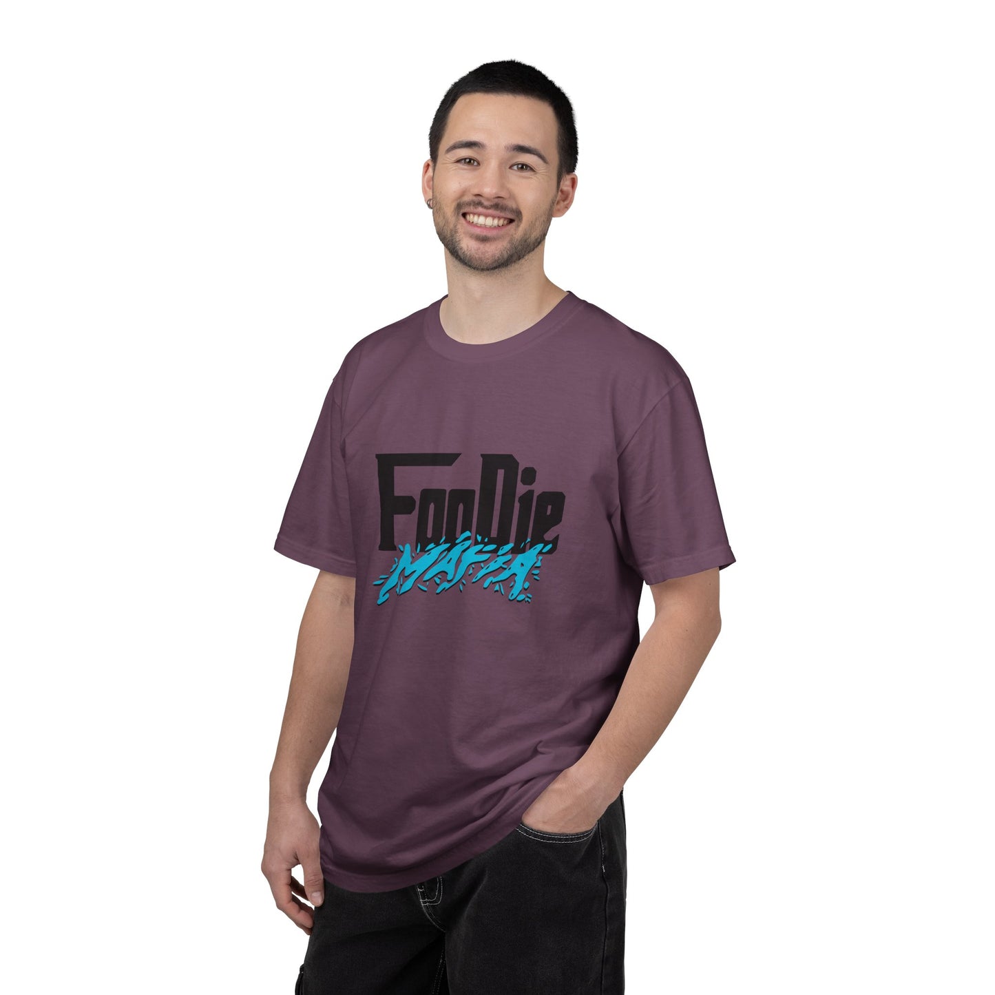 L.O.E.F Foodie Mafia Unisex Tee Shirt (Aqua Blue)