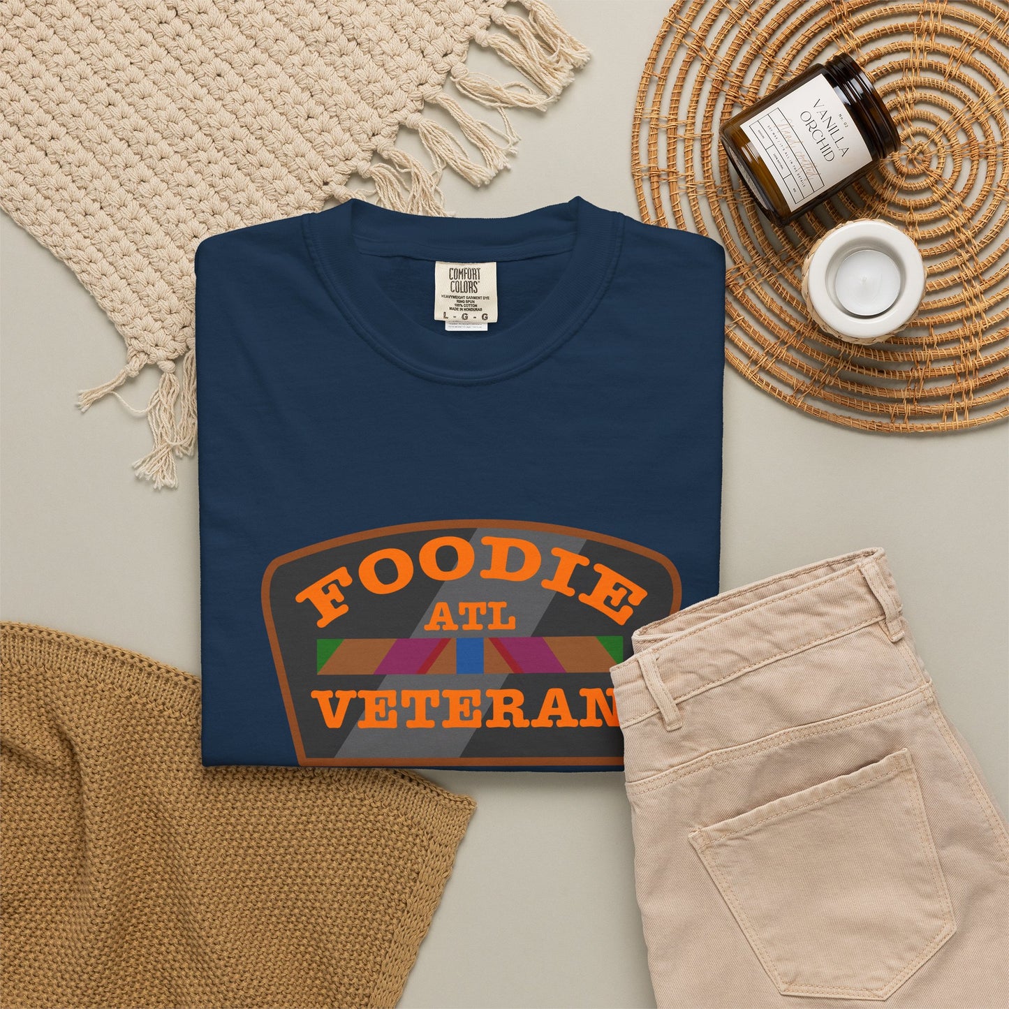 L.O.E.F Foodie Veteran ATL Unisex Tee Shirt (Orange)