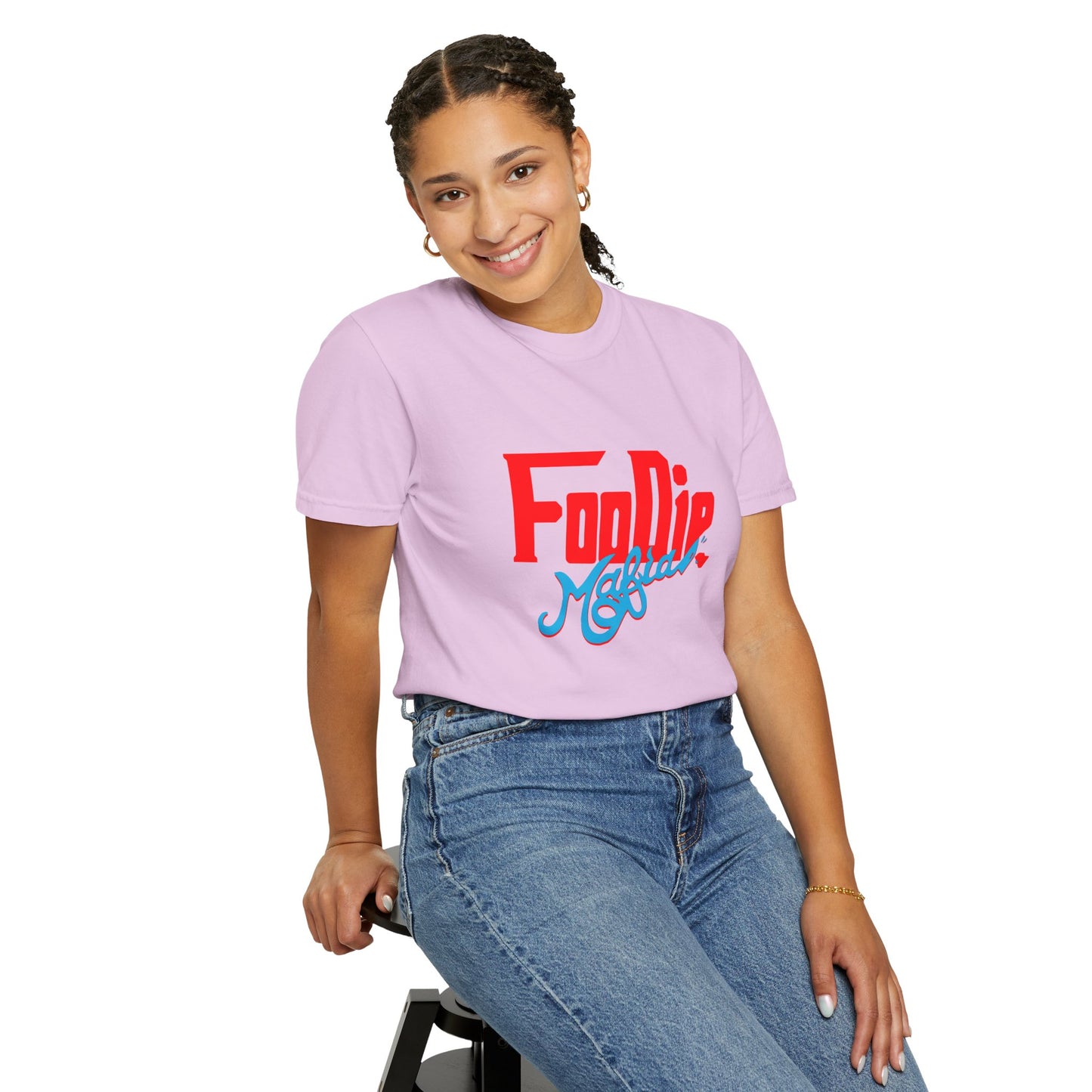L.O.E.F Red Foodie Mafia Unisex Tee Shirt (Sky Blue)