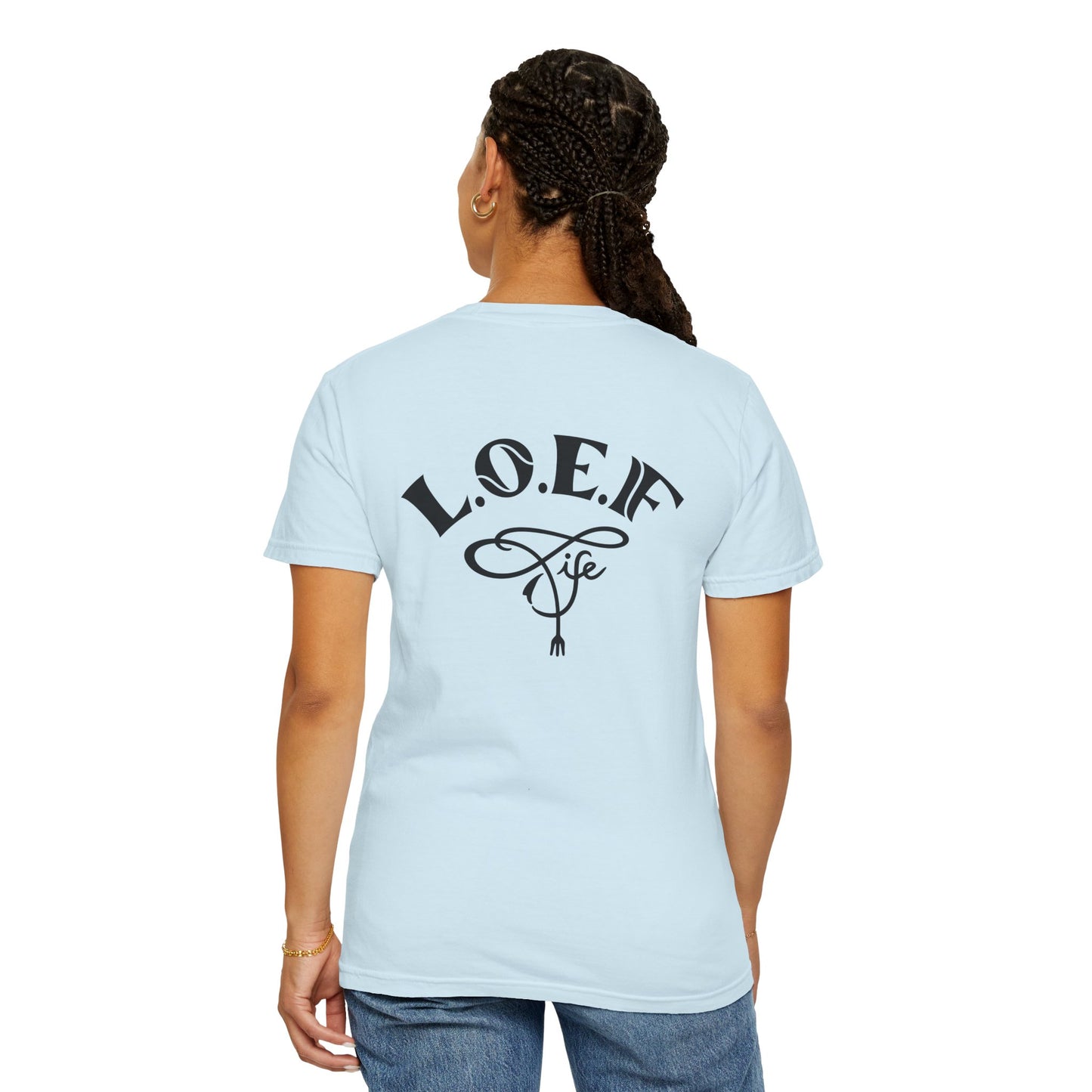 L.O.E.F Foodie 4Life Certified Unisex Tee Shirt (Sky Blue)