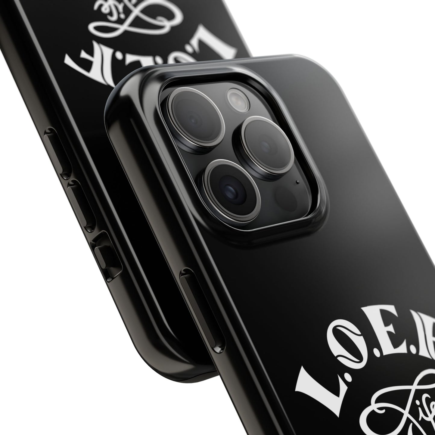 L.O.E.F Black Glossy Protective Phone Case