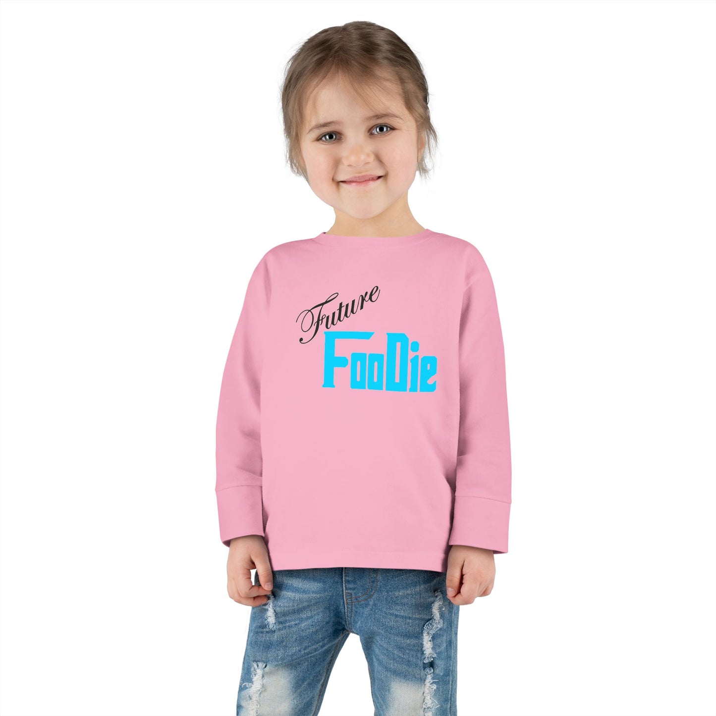L.O.E.F Future Foodie Toddler Long Sleeve Tee (Neon Blue)