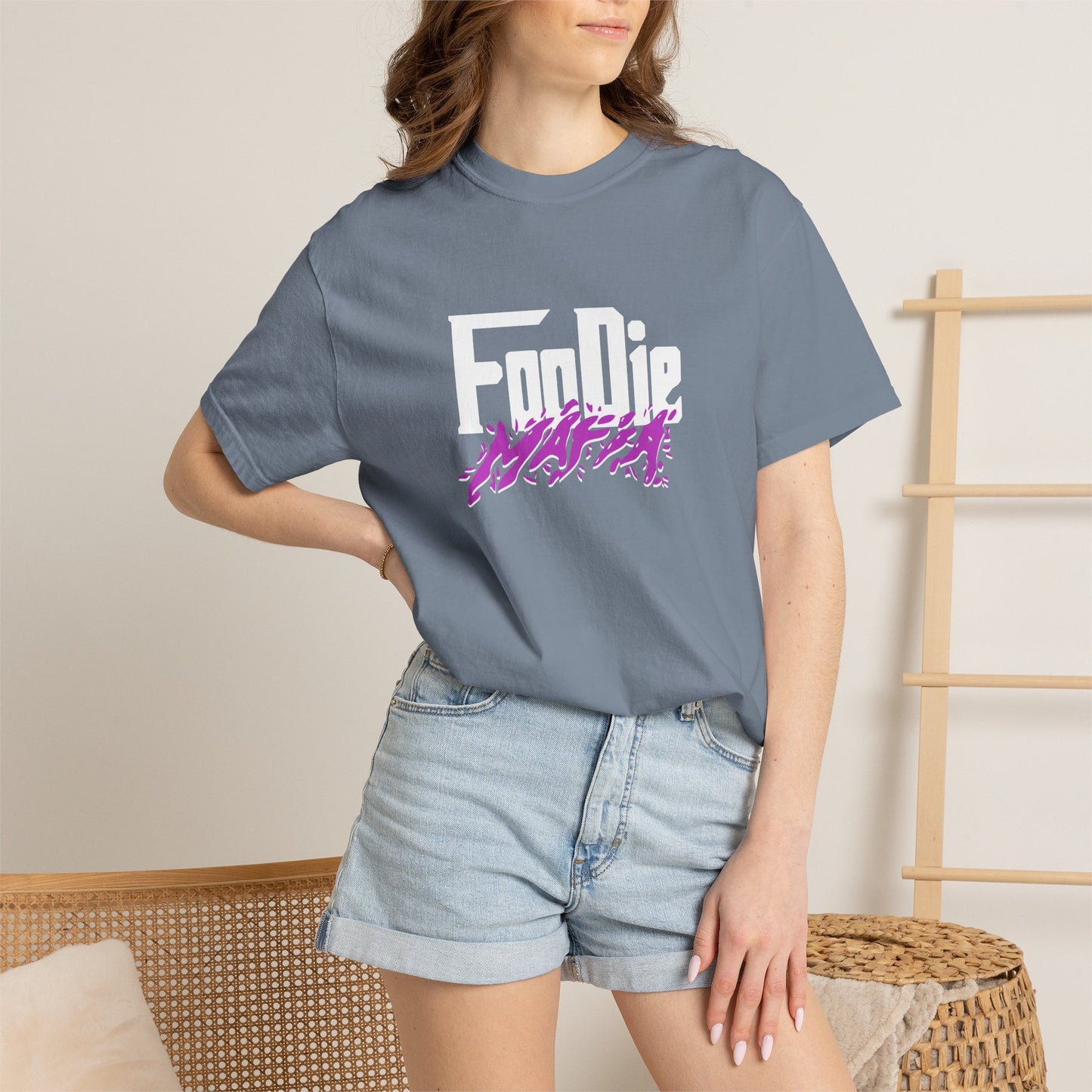 L.O.E.F White Foodie Mafia Tee Shirt (Purple)