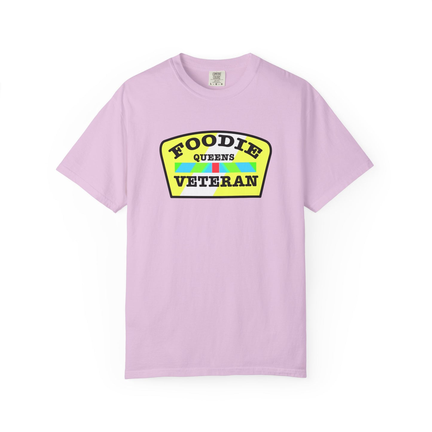 L.O.E.F Foodie Veteran QUEENS Unisex Tee Shirt (Yellow and Black)