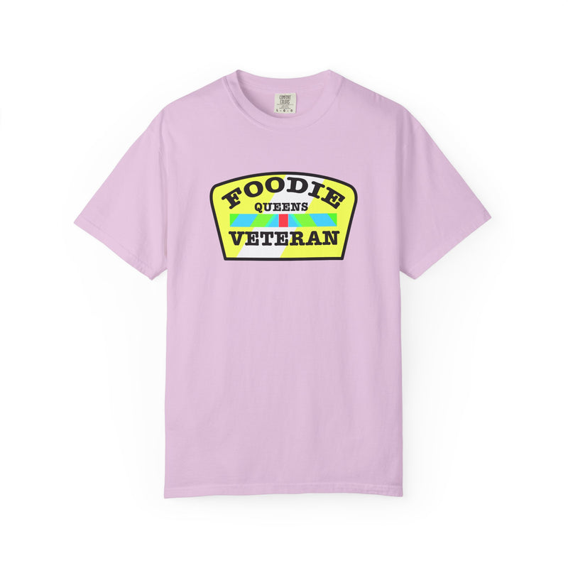 L.O.E.F Foodie Veteran QUEENS Unisex Tee Shirt (Yellow and Black)