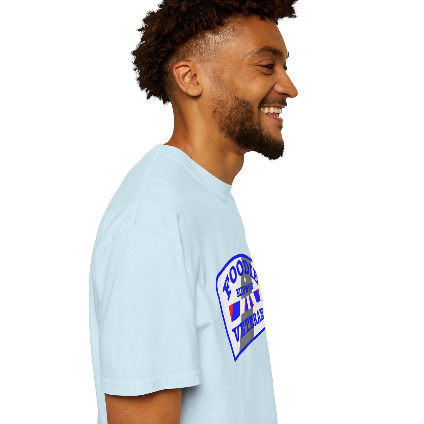 L.O.E.F Foodie Veteran MIDWEST Unisex Tee Shirt (Blue)