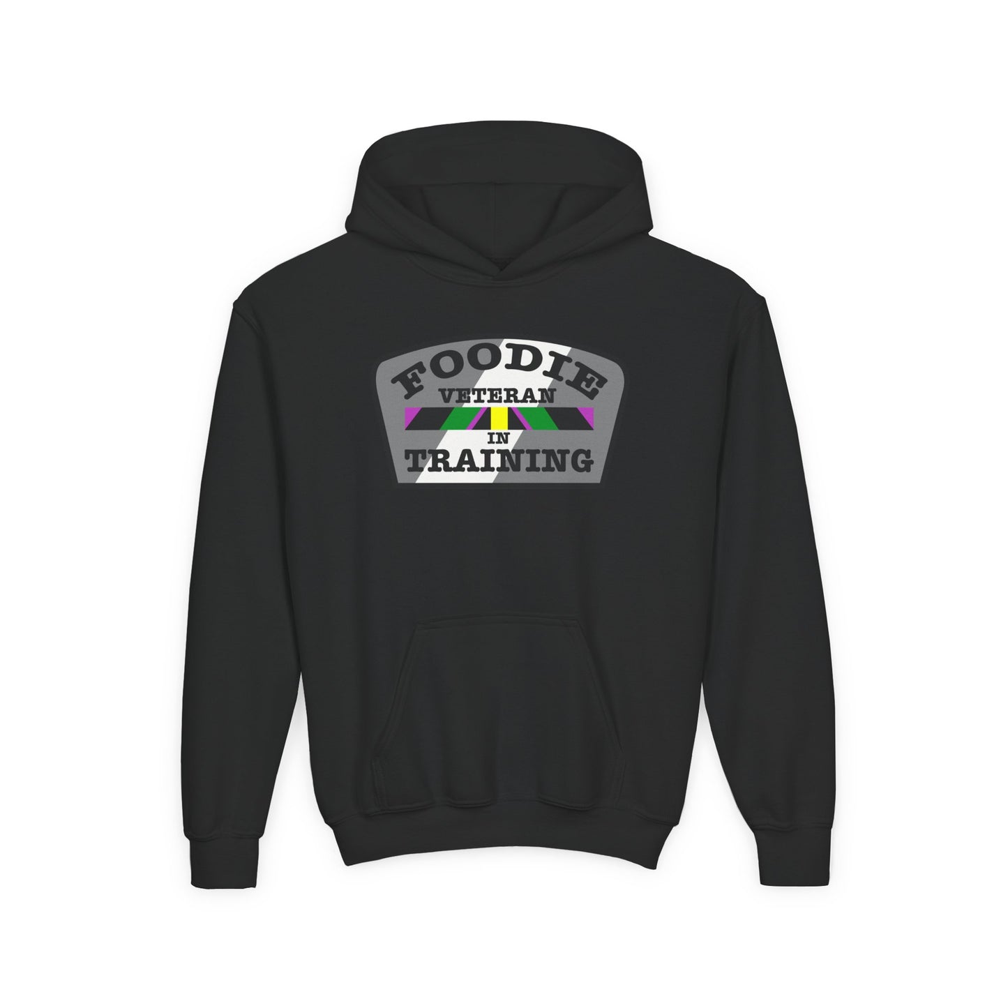 L.O.E.F Foodie Veteran In Training Youth Hoodie (Gray)