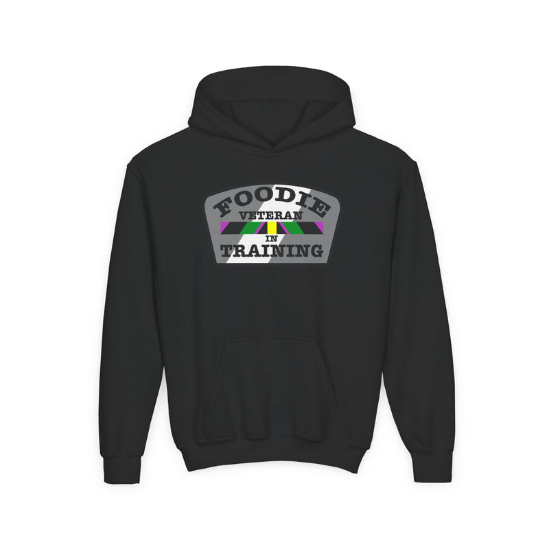 L.O.E.F Foodie Veteran In Training Youth Hoodie (Gray)