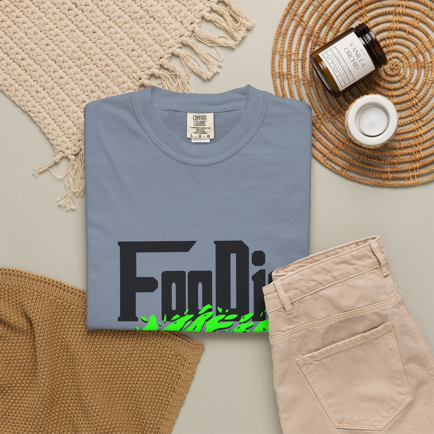 L.O.E.F Foodie Mafia Tee Shirt (Neon Green)