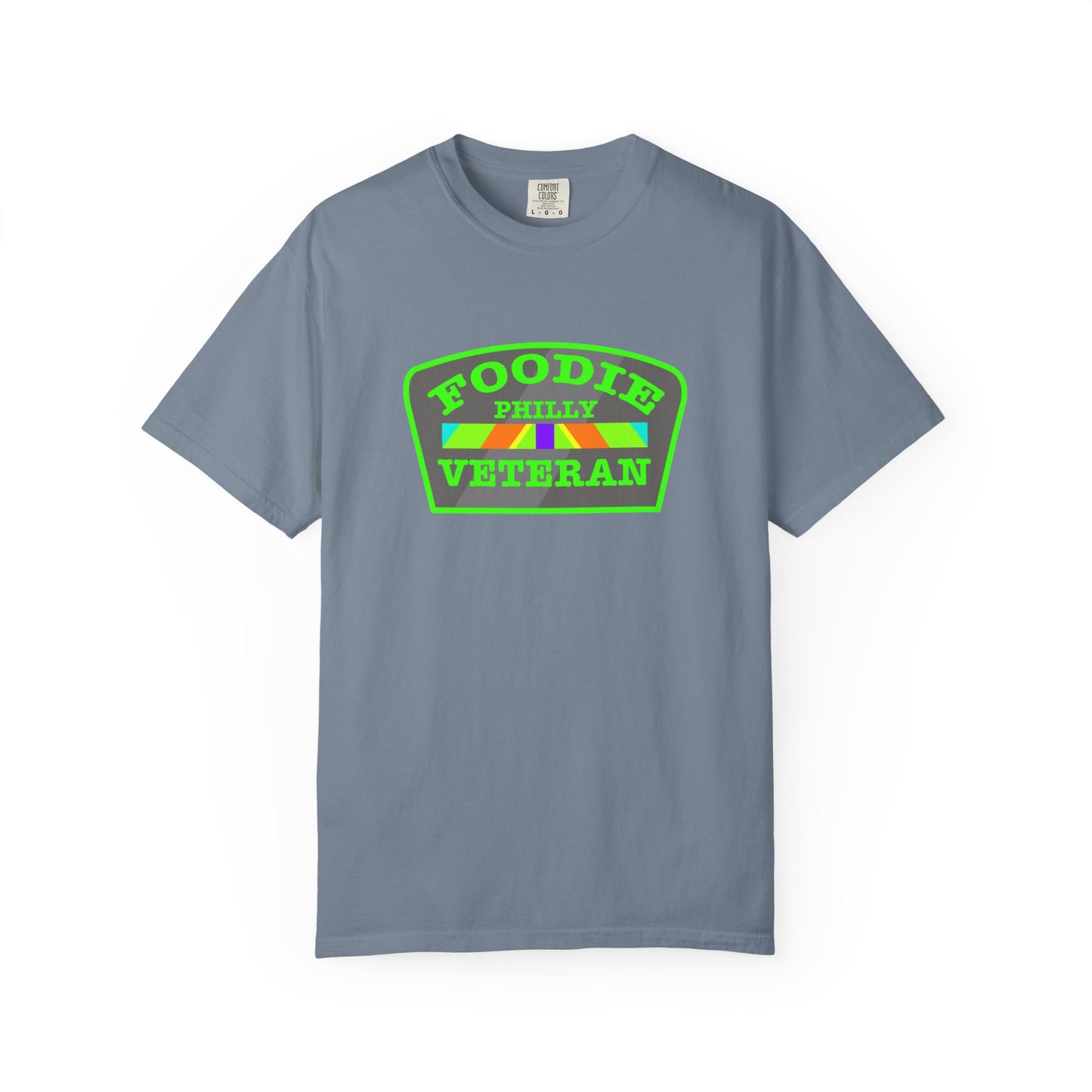 L.O.E.F Foodie Veteran PHILLY Unisex Tee Shirt (Neon Green)