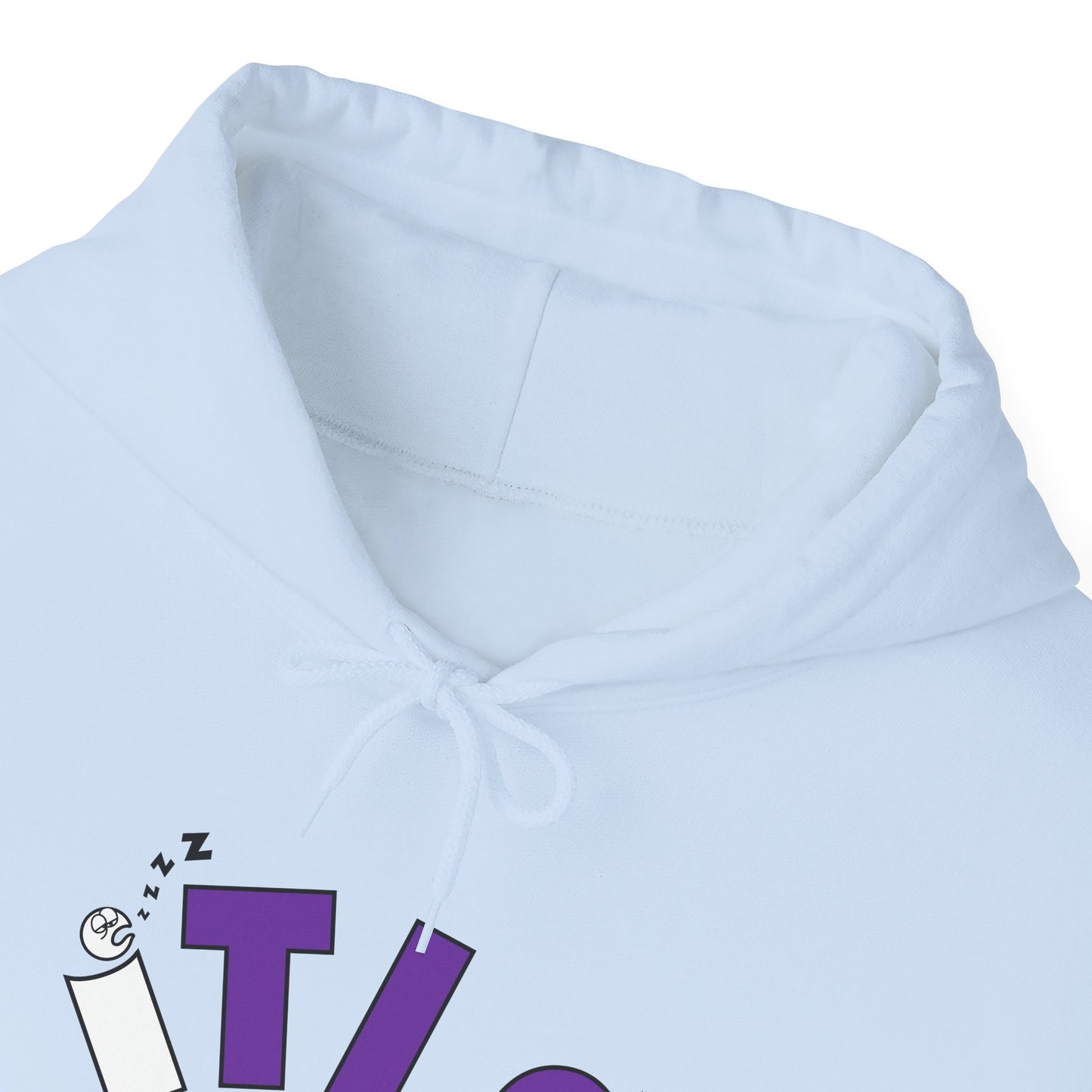 L.O.E.F ITIS Unisex Hooded Sweatshirt (White and Purple)