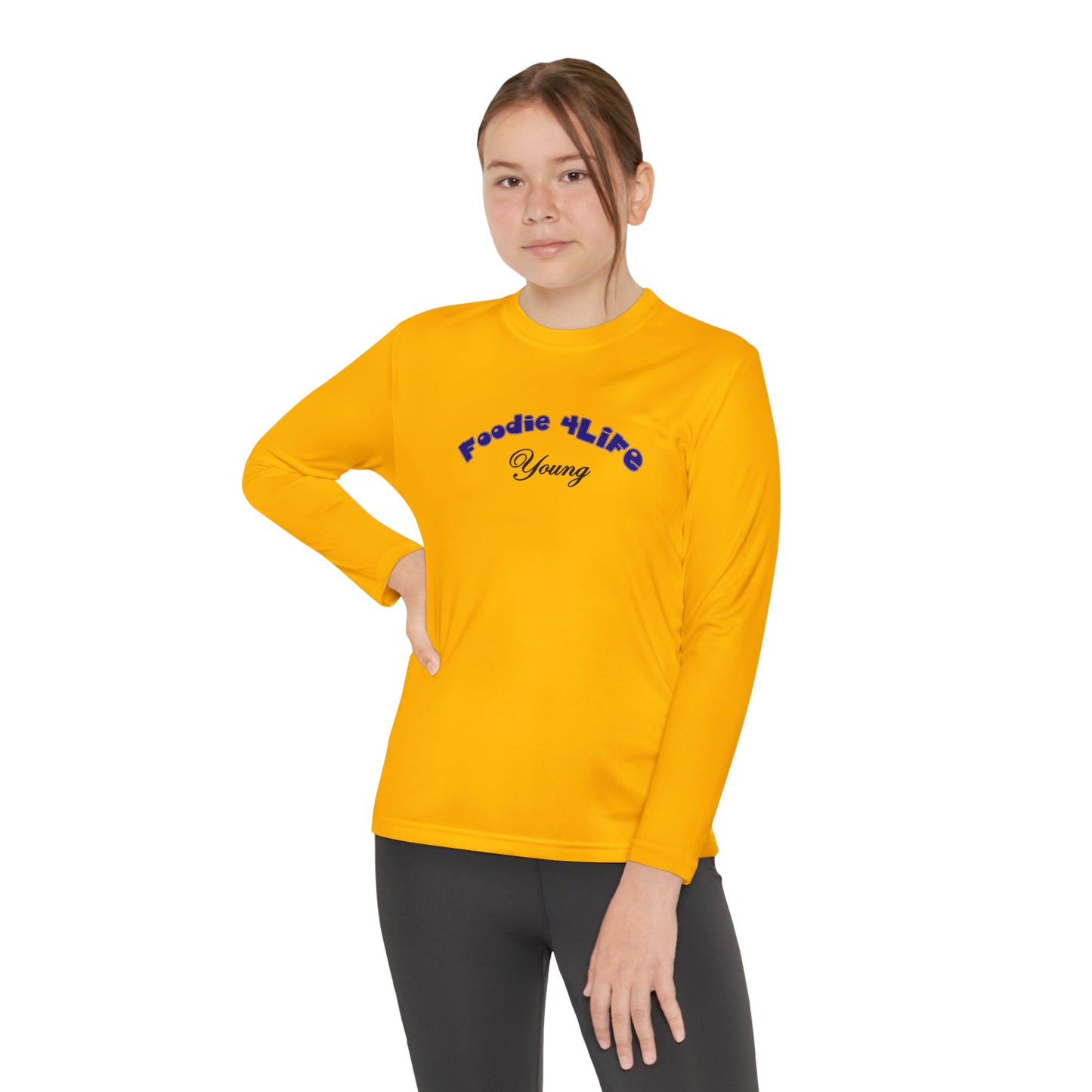L.O.E.F Foodie 4Life Young Long Sleeve Tee  (Dark Blue)