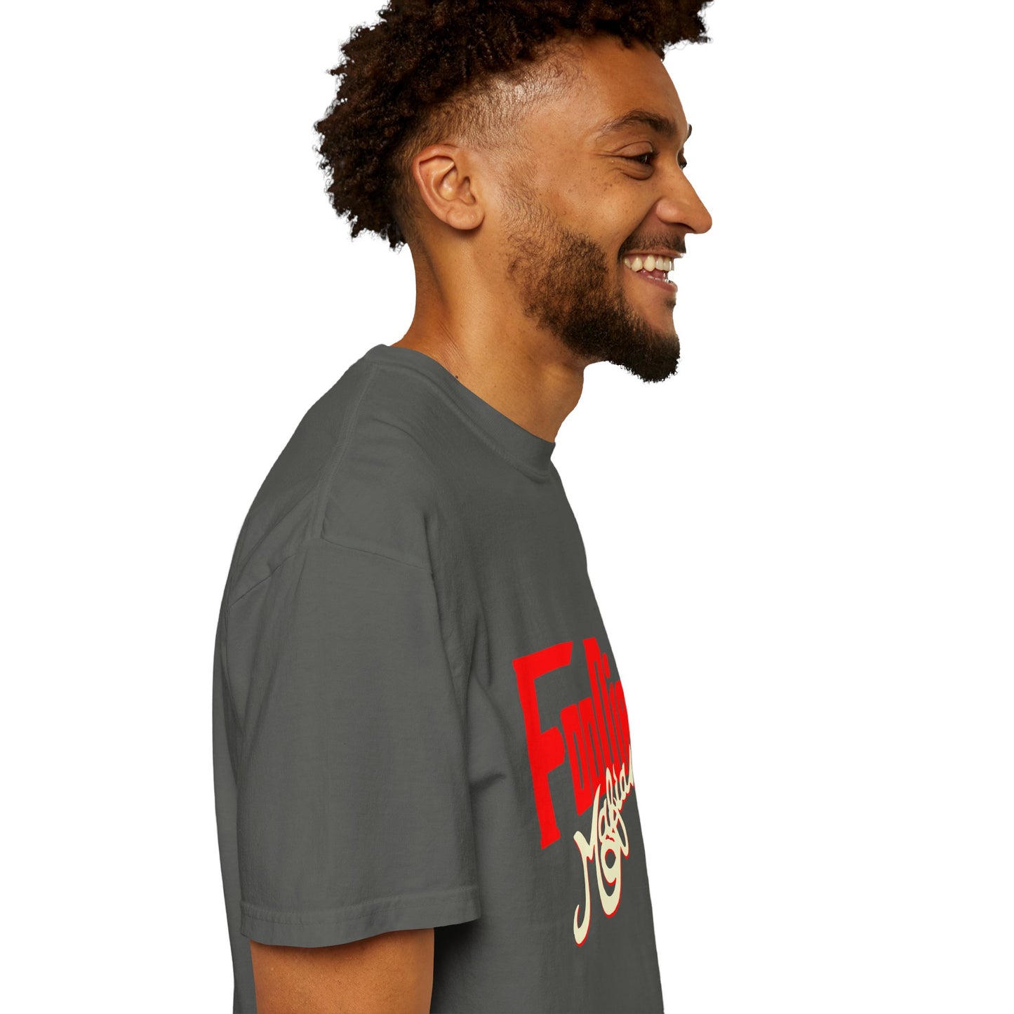 L.O.E.F Red Foodie Mafia Unisex Tee Shirt (Cream)