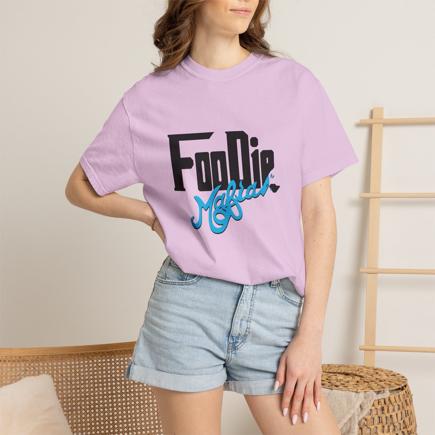 L.O.E.F Foodie Mafia Unisex Tee Shirt (Apricot)