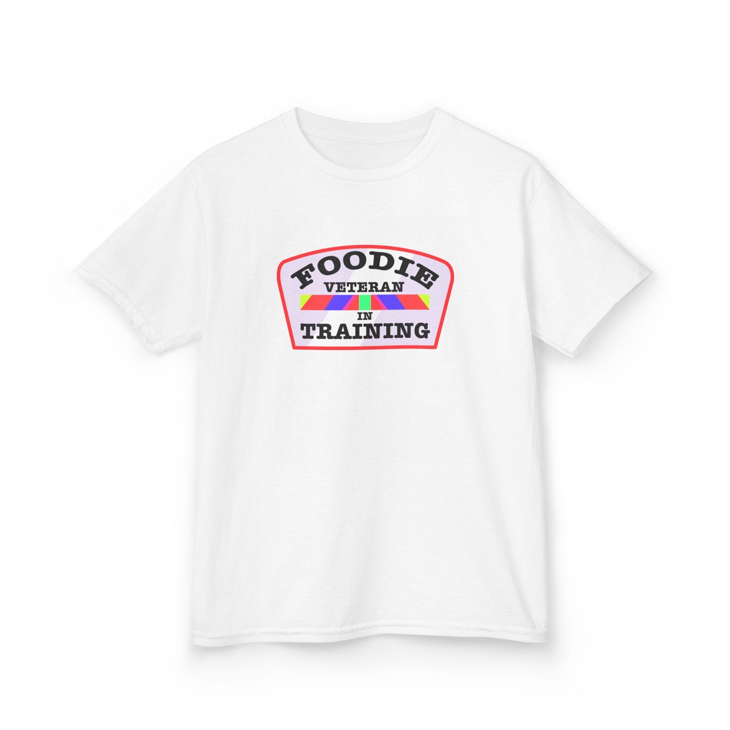 L.O.E.F Foodie Veteran In Training Kids Tee Shirt (Soft Pink)
