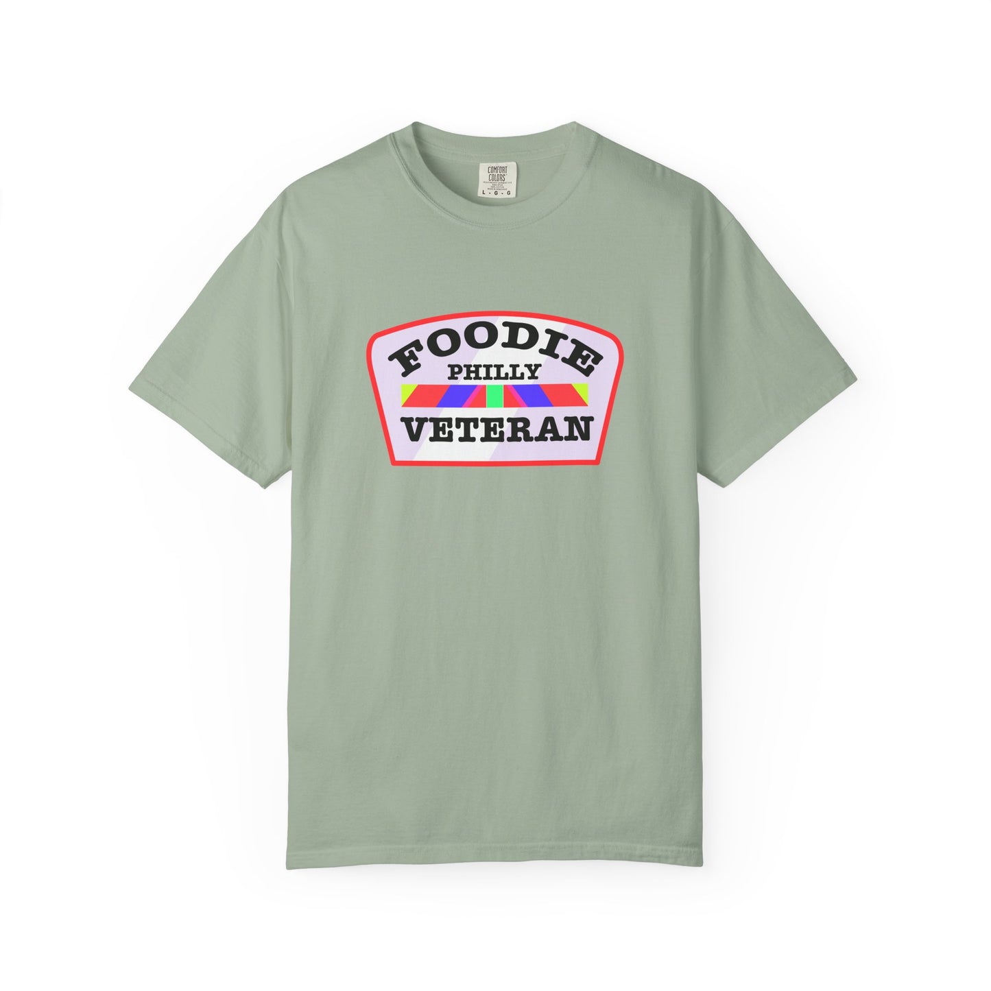 L.O.E.F Foodie Veteran PHILLY Unisex Tee Shirt (Soft Pink)