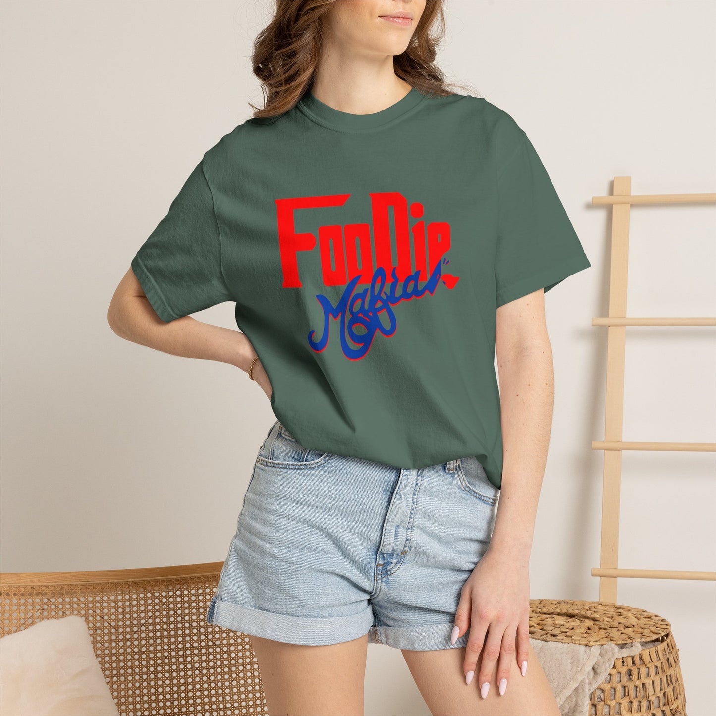 L.O.E.F Red Foodie Mafia Unisex Tee shirt (Cobalt Blue)