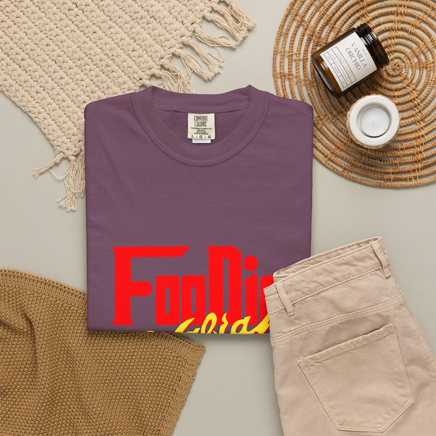 L.O.E.F Red Foodie Mafia Unisex Tee shirt (Bright Yellow)