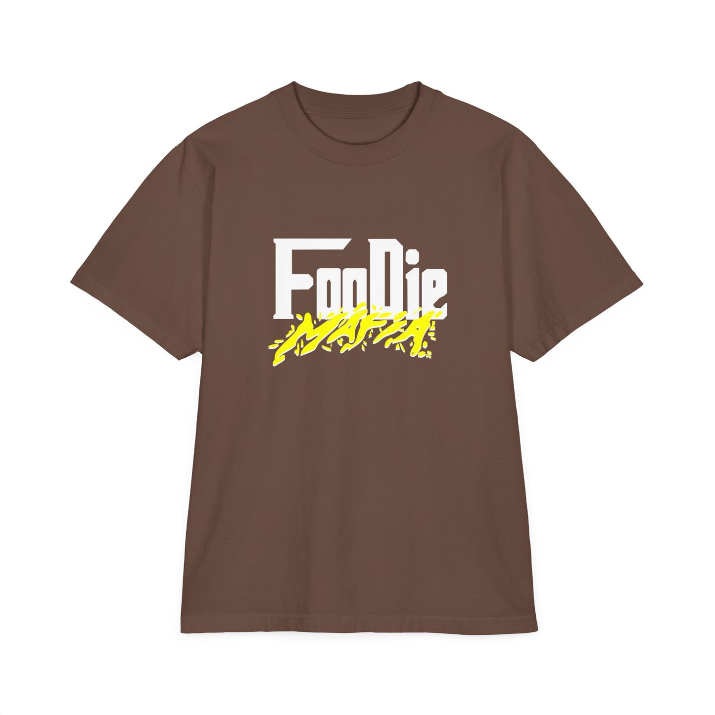 L.O.E.F White Foodie Mafia Unisex Tee shirt (Bright Yellow)