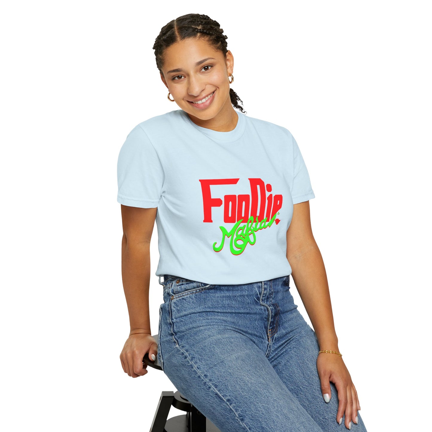 L.O.E.F Red Foodie Mafia Unisex Tee Shirt (Neon Green)